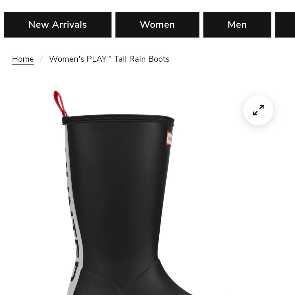 Hunter Women's PLAY Tall Rain Boots - Black and Red